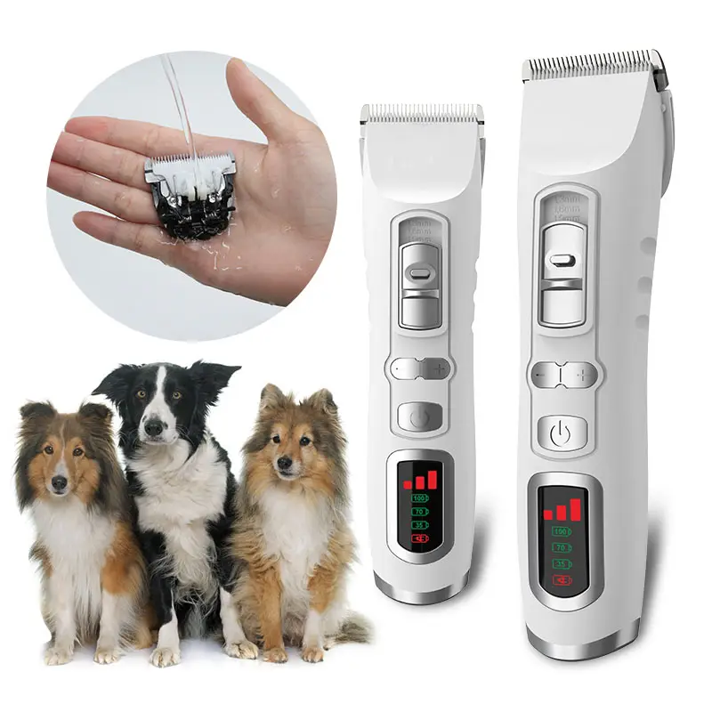 Professional Rechargeable dog hair trimmer and pet clipper grooming Low Noise electric dog clipper