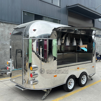 Camions de restauration COGSUN en acier inoxydable, bar à café, remorque de cuisine mobile, hot-dogs, hamburgers, pizzas, barbecue, camion de restauration rapide entièrement équipé