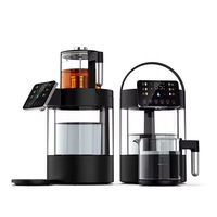 Bouilloire à thé électrique 3L+1L, 1800W, haute puissance, en verre, avec écran LED