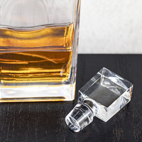 Decantador de Whisky de Cristal Transparente de 850 ml con Logotipo Personalizado, Estilo Clásico, Juego de Bar para el Hogar para Uso Diario