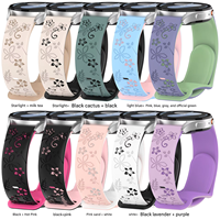 Tali Jam Tangan Silikon Dua Warna Upro Laser Embossed 18 20 22mm untuk Watch 7 dengan Gesper Kupu-kupu Bertekstur dan Sport Loop Band