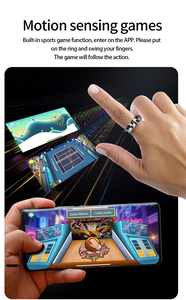 Cử chỉ kiểm soát Somatosensory trò chơi R9 thông minh ngón tay Vòng 2025 phụ nữ bước đếm tập thể dục sức khỏe Tracker thép không gỉ người đàn ông Nhẫn - Product Image 6