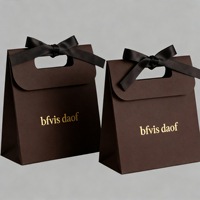 Sacs cadeaux en papier avec logo or personnalisé et poignée en satin - Emballage de luxe multicolore pour bijoux et cadeaux