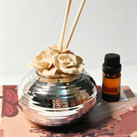 Porzellan-Blumen Raumduftspender mit Ätherischem Öl Diffusor und Aromatischem Räucherstäbchenhalter - Beste Geschenkwahl