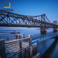 Puente Prefabricado de Estructura de Acero Modular, Puente Peatonal de Acero de Corta Construcción para Parques y Zonas Turísticas