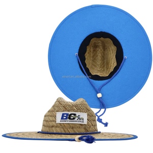 <span class=keywords><strong>Sombrero</strong></span> de Paja Natural con Logotipo Personalizado Premium, <span class=keywords><strong>Sombrero</strong></span> de Sol de Ala Ancha para Pesca, Surf, Playa, Salvavidas, Hombres, Mujeres, Uso en <span class=keywords><strong>Verano</strong></span> - Product Image 2