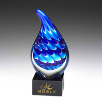 Noble Design personnalisé Liuli coloré cristal bleu rêve Art verre prix trophées Souvenir cristal trophée