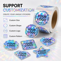 Etiquetas Rectangulares Holográficas Plateadas con Láser, Rollo de Etiquetas Personalizadas para Empaquetado de Cosméticos, Frascos de Alimentos, Electrónicos, Marca Privada OEM