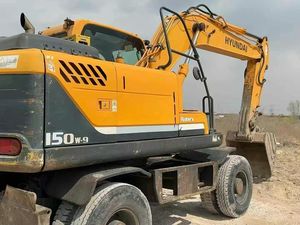 Excavadora de cadenas HYUNDAI 150W-9 usada y confiable, de 13 toneladas, para manipulación de materiales. Excavadora de ruedas Hyundai usada coreana. - Product Image 2