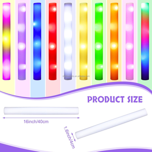 Disco Music Cheer Tube <span class=keywords><strong>lumineux</strong></span> Rgb Dj Night Club Concert bâtons <span class=keywords><strong>lumineux</strong></span> en vrac néon fête fournitures <span class=keywords><strong>lumineux</strong></span> lumière LED bâton en <span class=keywords><strong>mousse</strong></span> - Product Image 1