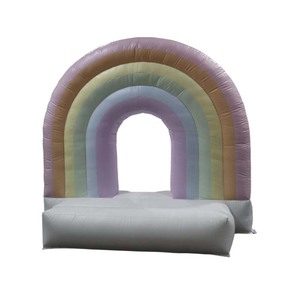 บ้านลมสีรุ้งหลากสีสำหรับเช่าเล่นกลางแจ้ง บ้านเด้งสีขาวทำจาก PVC สำหรับงานแต่งงานและเด็กๆ - Product Image 1