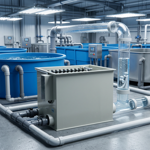 Filtro a Tamburo per Interni Cowater 13200 GPH, 50 M3/ora, Attrezzatura per Acquacoltura <span class=keywords><strong>in</strong></span> PP per Piccoli Stagni e Allevamenti Ittici - Product Image 1