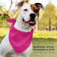Effenkleurige vrijetijdshondentuig met print, geheel van polyester, speekselhanddoek, kattenhalsdoek, driehoekige tuig, groothandel halsband