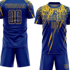 ชุดเสื้อฟุตบอลพรีเมียม แขนสั้น ระบายอากาศ แห้งเร็ว สำหรับการแข่งขันและฝึกซ้อม เสื้อและกางเกงขาสั้น สำหรับผู้ชายและเยาวชน - Product Image 4