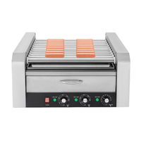 220V Électrique En Acier Inoxydable Commercial Français Hot Dog Saucisse Grill Machine Indépendant Contrôle De La Température Hôtels