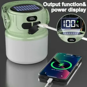 <span class=keywords><strong>Solar</strong></span>-Campinglaterne mit Display, USB-C Aufladbar, 6 Modi, IP44 Wasserdicht, Tragbare Notfall-Taschenlampe mit Batterien für den Außenbereich - Product Image 5