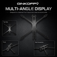 QINKOFPV Accessoires FPV Kit de châssis de drone 7 pouces 295mm en fibre de carbone True X léger pour course, bras de 6mm, 185g, stack de 30.5mm