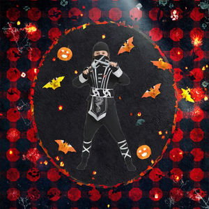 <span class=keywords><strong>Disfraz</strong></span> de <span class=keywords><strong>Ninja</strong></span> para Niños y Niñas, Disfraces de TV y Películas para Halloween, Trajes y Vestidos de Poliéster y Elastano Ecológicos, <span class=keywords><strong>Accesorios</strong></span> de Lujo - Product Image 2
