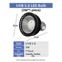 Lampu Pemanas Reptil LED UVA UVB, Lampu Kalsium Hemat Energi untuk Kura-kura, Kadal, dan Naga Berjenggot