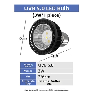 Lampada LED UVA UVB per Rettili, Luce a Risparmio Energetico per Tartarughe, Lucertole e Draghi Barbuti - Product Image 2