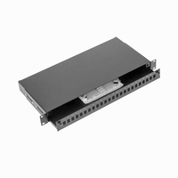 Caja Terminal de Fibra Óptica de 24 Puertos, Construcción Metálica Extraíble, Marco Profundo para la Gestión del Radio de Curvatura del Cable