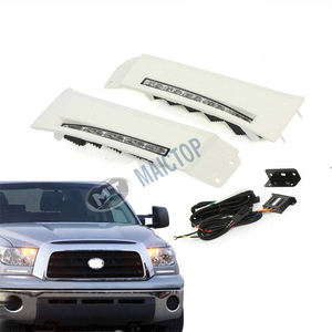 Luces antiniebla para automóvil compatibles con modelos Tundra 2007-2013, luces antiniebla blancas y negras y luces de circulación diurna. - Product Image 1