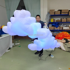 Palloncino gonfiabile a buon mercato con illuminazione bianca modello di nuvola gonfiabile per la decorazione del Club - Product Image 1