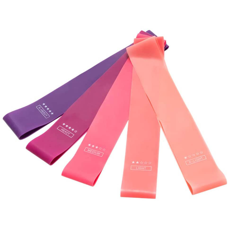 Conjunto de faixas resistentes com revestimento, top feminino pernas e bumbum mini 25cm cor longa resistência conjunto de faixas para exercício fitness em casa academia yoga