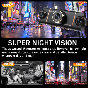 Nueva Cámara para Auto, Caja Negra 1080P Wifi, Dashcam de <span class=keywords><strong>4</strong></span> Canales, DVR para Auto, Visión Nocturna HD, Cámara para Auto con <span class=keywords><strong>4</strong></span> Lentes Wifi - Product Image 5