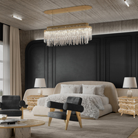 Chevets de chambre à coucher modernes de luxe faits à la main avec 7 tiroirs, finition feuille d'or, structure métallique sculptée, vernis brillant