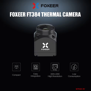 Caméra analogique thermique Foxeer FT384 CVBS, boîtier 384x288 haute résolution, 25,8*25,8*28 mm, mini caméra analogique extérieure pour drone - Product Image 3