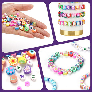 Diy Polymer <b>Clay</b> Bead Jewelry <b>Set</b> 2300 Pieces 26 Compartments Letter And Shape Beads For Kids Craft Making - Product Image 3