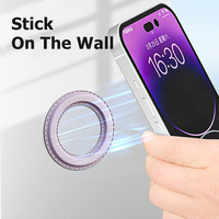 Support magnétique mural en cuir PU pour iPhone 18 17 16 15 14 13 12 Pro Max