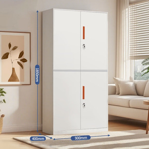 خزانة ملفات فولاذية للمستشفيات بتصميم عصري وأربعة أبواب فولاذية ورفوف قابلة للتعديل مطلية بالبودرة للمكاتب والمدارس - Product Image 5