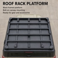 Couverture de benne rigide noire mate pour pick-up, compatible avec les barres de toit, sur mesure