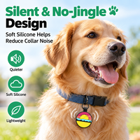 Vente en gros de médailles d'identification vierges en silicone pour chiens, silencieuses et gravables, pour colliers de chiens et chats