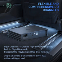 AD8-320 Amplificateur DSP de voiture 4 entrées 8 sorties 320W Classe D 12V Processeur audio numérique pour système audio automobile