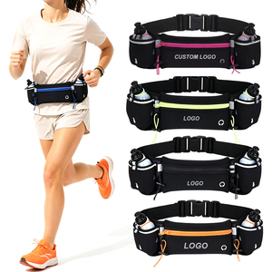 Cinturón Deportivo Impermeable con Cierre de Cremallera y Patrón de Letras Personalizado, con Bolsa de Hidratación y Bolsa para Botella Deportiva - Product Image 1