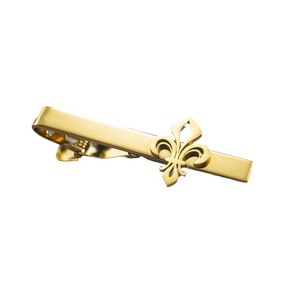 Pince à cravate Saint Flower en acier inoxydable pour homme, motif fleur de lys, accessoire essentiel pour costume, mariage, fête, anniversaire - Product Image 5