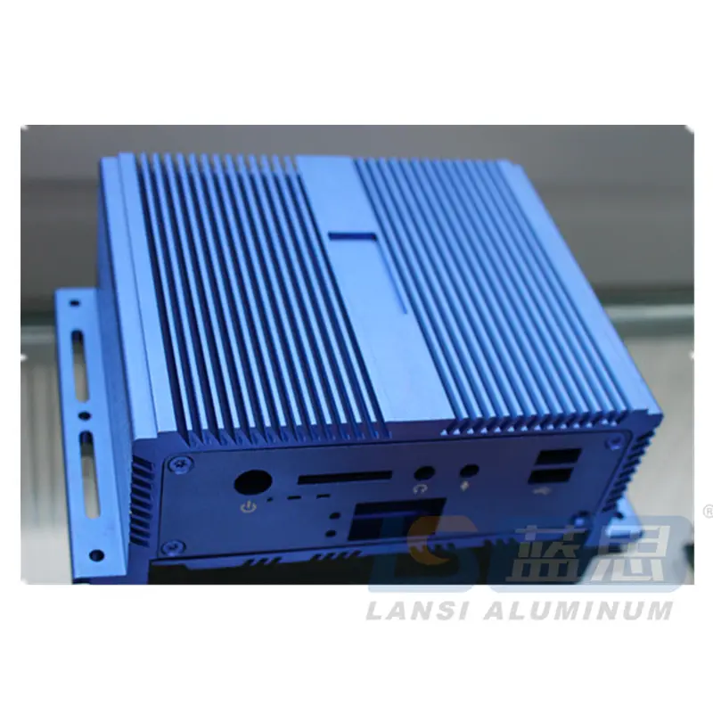 पीसीबी डिजाइन के लिए ब्लू एनोडाइज्ड एक्सट्रूडेड बॉक्स एल्युमीनियम एनक्लोजर एल्युमीनियम बॉक्स