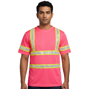 T-shirts de sécurité réfléchissants à manches longues en coton respirant, personnalisables avec votre logo, vêtements de travail unisexes - Product Image 1