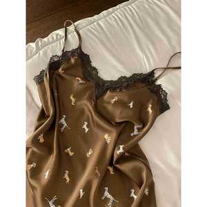 Pigiami di Lusso per Donne, Camicie da Notte con Tema <span class=keywords><strong>Animale</strong></span>, Camicie da Notte Estive in Pizzo, Abbigliamento da Casa di Lusso - Product Image 3