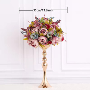 P-030 Hochwertige Künstliche Blumen Rosa Rose Pfingstrose Hortensie Hochzeits-Kussblumenball zum Aufhängen - Product Image 5
