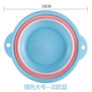 Lavabo pliant grand ménage étudiant dortoir bébé bassin portable compression voyage mignon rose bleu petit linge - Product Image 5