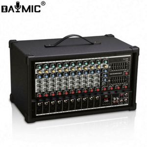 Console de mixage audio numérique professionnelle OEM 6, 8, 10, 12 canaux avec amplificateur de puissance intégré pour DJ, maison, KTV, spectacle - Product Image 5
