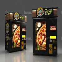 Mesin Penjual Pizza Otomatis, Layanan Mandiri Bisnis 24 Jam Toko Memasak Pizza Makanan Sepenuhnya Otomatis Mesin Penjual Cerdas