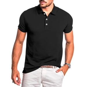 Polo de verano para <span class=keywords><strong>hombre</strong></span> europeo y americano 2024, camiseta personalizada ajustada de manga corta con cuello de Polo de Color sólido - Product Image 4