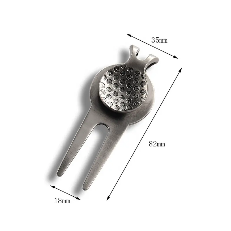 Modern Design Custom Logo Aluminum Golf Divot Repair Tool Belt Clips Multi-use Magnetic Golf Divot Tool