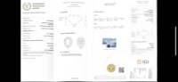 Bijoux Messi, certificat IGI, diamant de laboratoire cultivé HPHT CVD, 4 carats, VS1, bleu vif fantaisie, forme poire