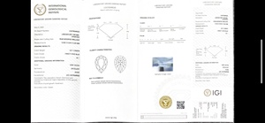 メッシジュエリーIGI証明書4カラットVS1ファンシーVIVIDブルーペアHPHTCVDラボ成長ダイヤモンド - Product Image 6